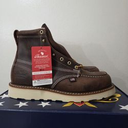 Thorogood 6 Inch USA Made Crazy Horse Brown Soft Toe Work Wedge 10EE