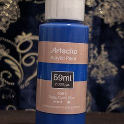 (1 Bottle Of Acrylic Paint) (Deep Cyan)