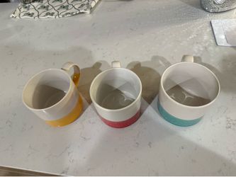 Stoneware coffee mugs