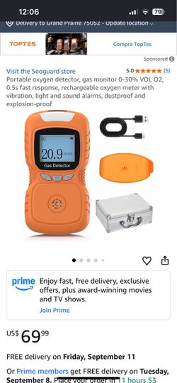 Portable Oxygen Gas Detector Monitor