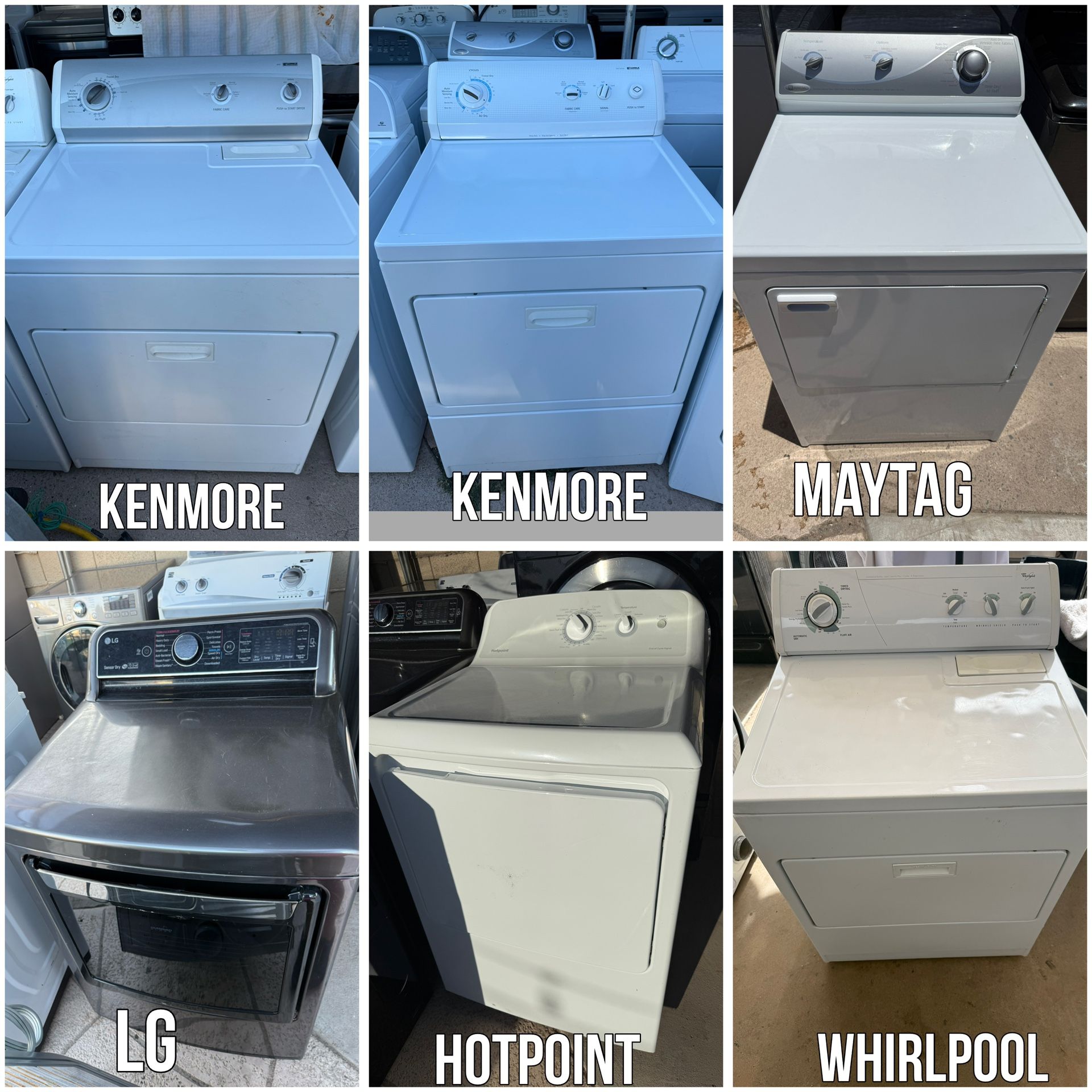 electric dryer XL / LG Whirlpool Maytag Kenmore