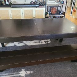 Ikea Extendable Dining Table W/ 2 Benches
