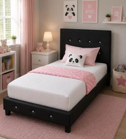 Bed frame black twin size new