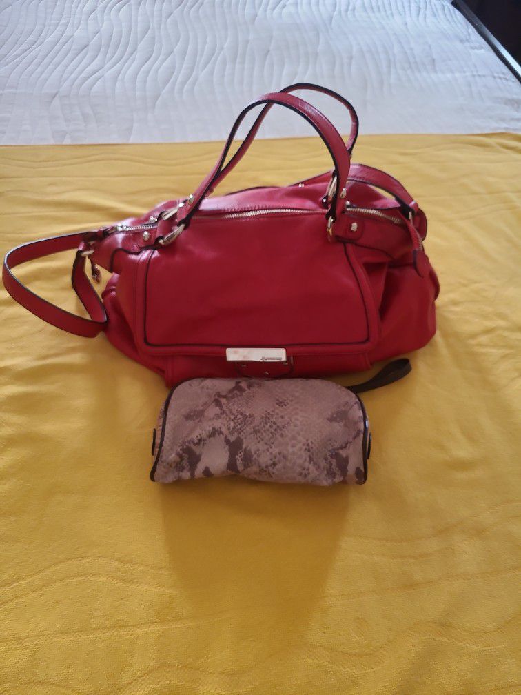 B,Makowsky Red, Genuine Italian Leather 