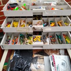 Huge Fishing Tackle Box Packed To The Gills