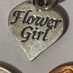 Vintage Sterling Silver Pendant Flower Girl