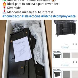 Isla de cocina con ruedas