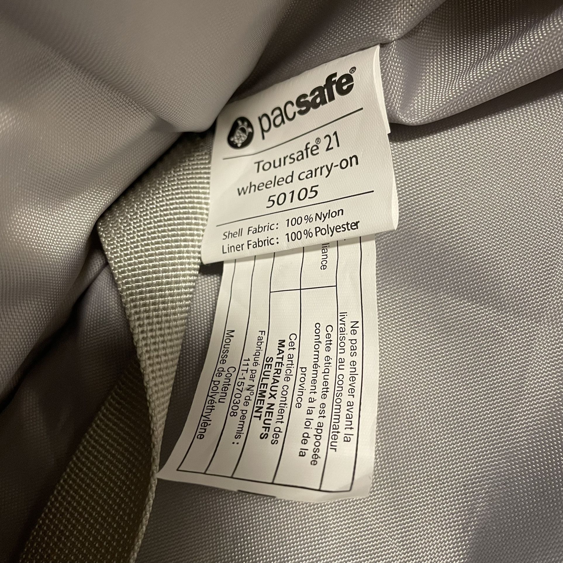 PACSAFE corsage 21 Wheeled Carry On 50105 RFID