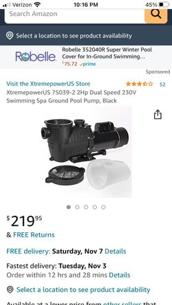 Inground pool pump