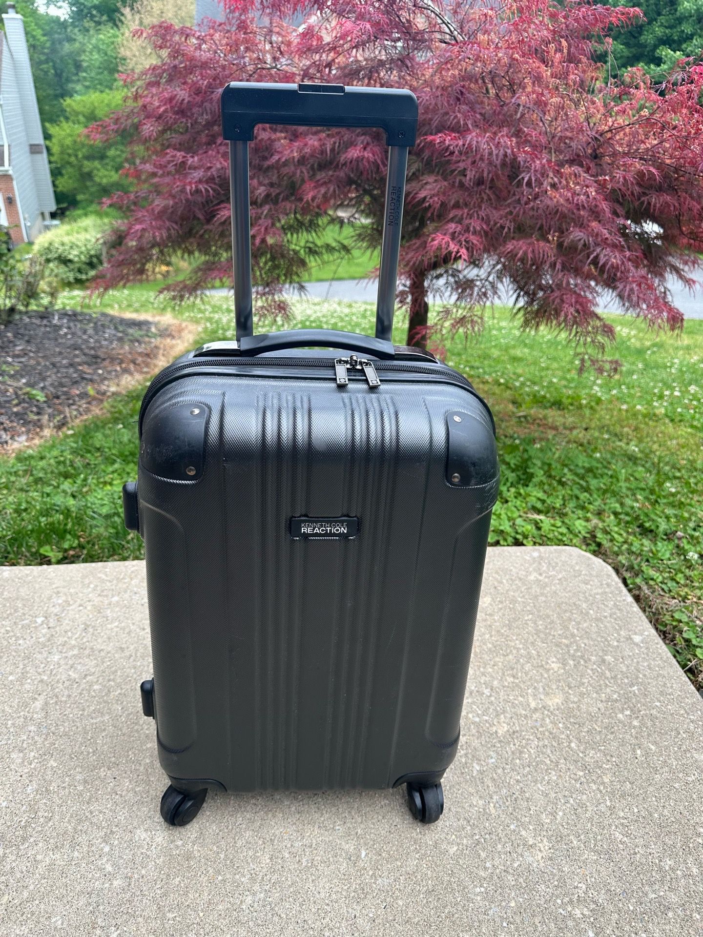 Carry on, 20” hard shell spinner luggage. Great quality/brand, Kenneth Cole.