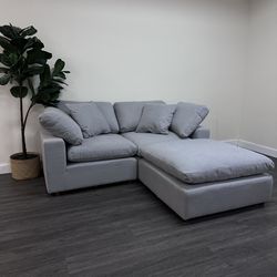NEW! Grey Cloud Couch 3PC Sectional 