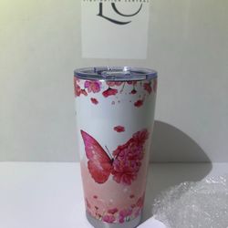 Butterfly Tumbler Stainless Steel 20oz Coffee Travel Cup