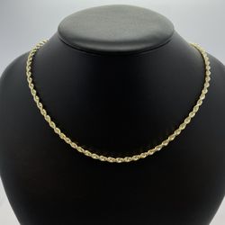 New 14k Solid Gold Rope Chain 