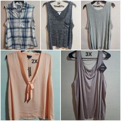2X WOMENS CLOTHES SLEVELESS TOPS / SHIRTS (ROPA CAMISAS PARA MUJER TALLA 2X)