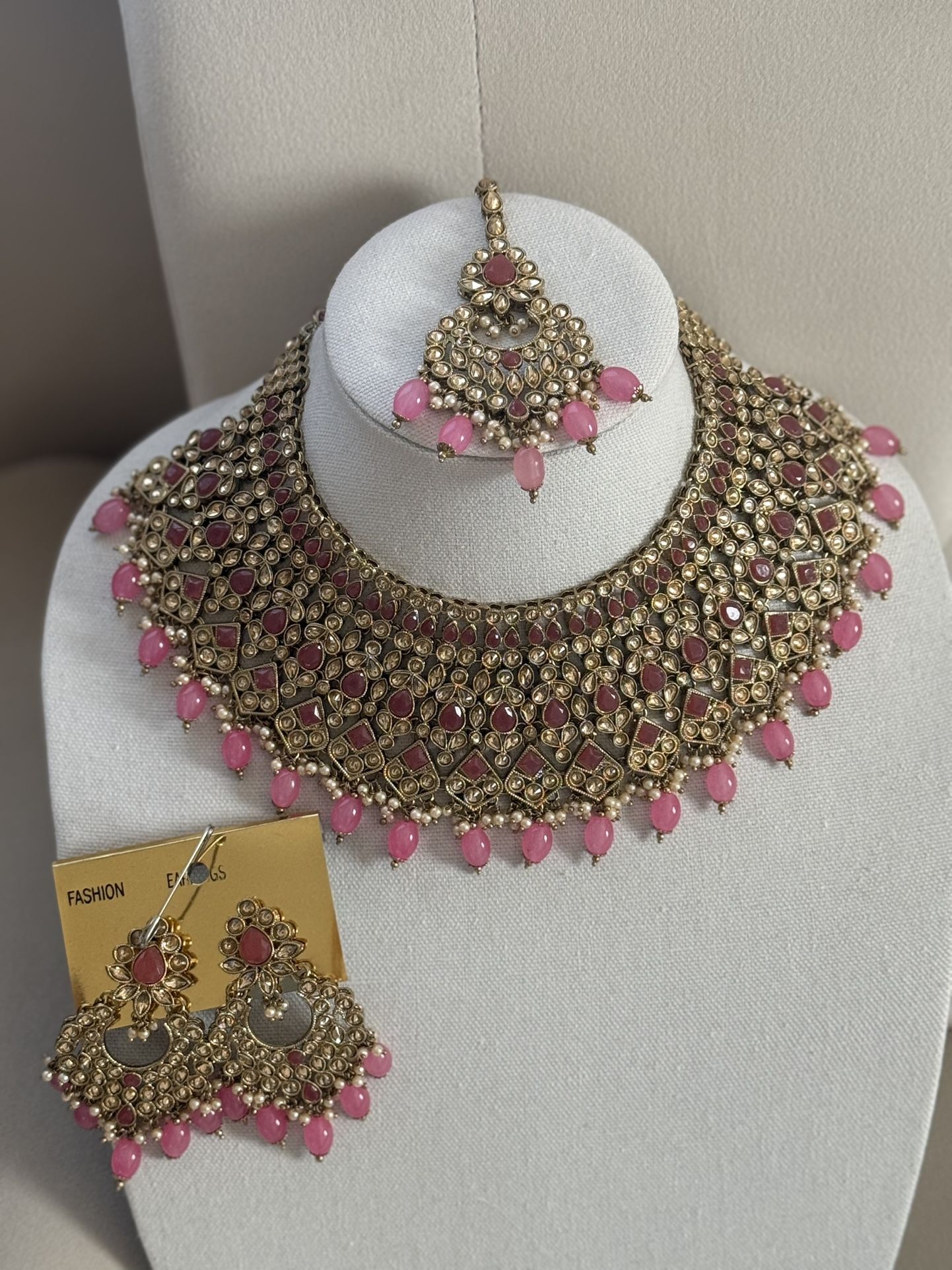 Indian Traditional Kundan Necklace Set Ethnic Wedding Party Designer Jewelry