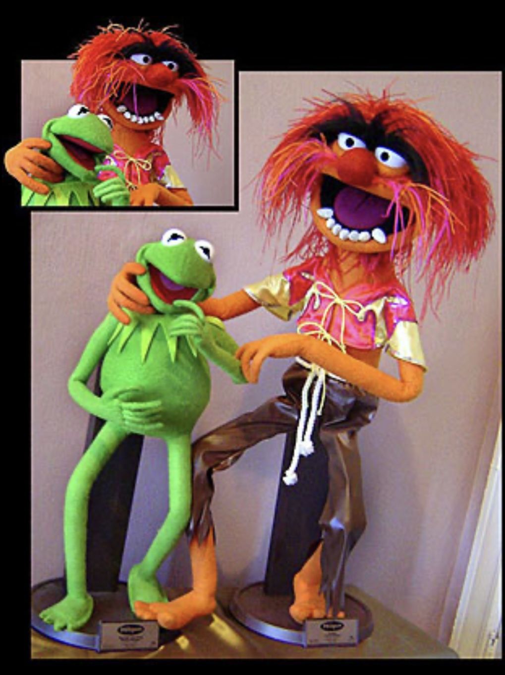 Vintage collectors muppets master replica puppets: Kermit, Animal and Gonzo