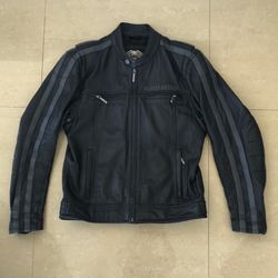 Harley Davidson Mens Black Leather Jacket. Impeccable Sz M