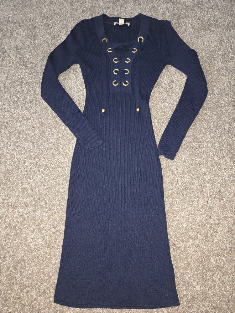 Michael Kors Fitted Rib Knit Dress