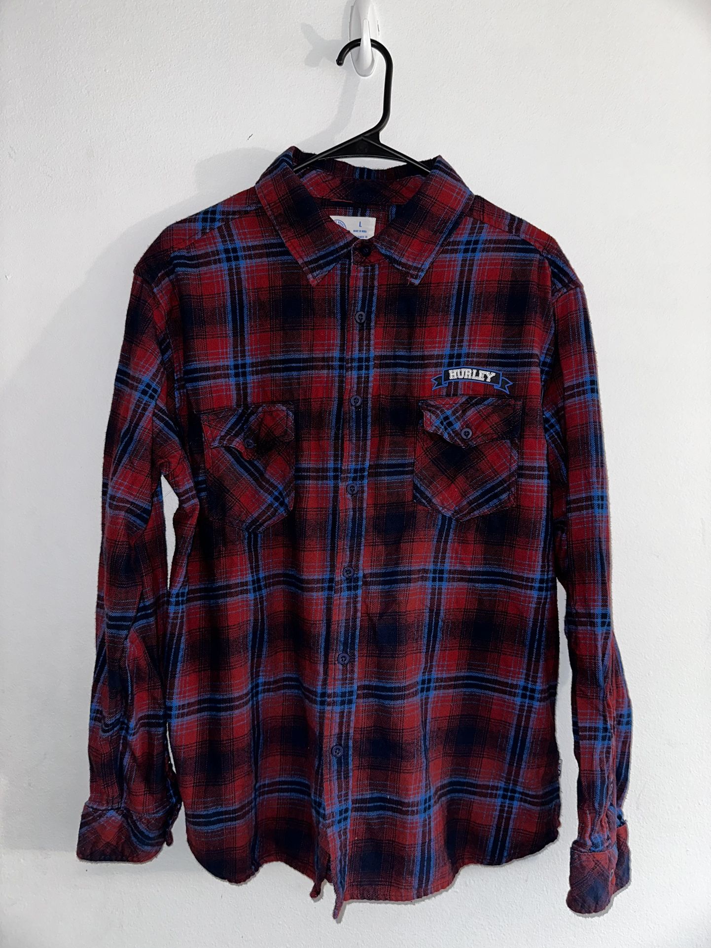 Hurley Plaid Flannel Button Down