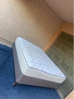 (Delivery Available) Queen Bed Frame + Mattress & Box Spring