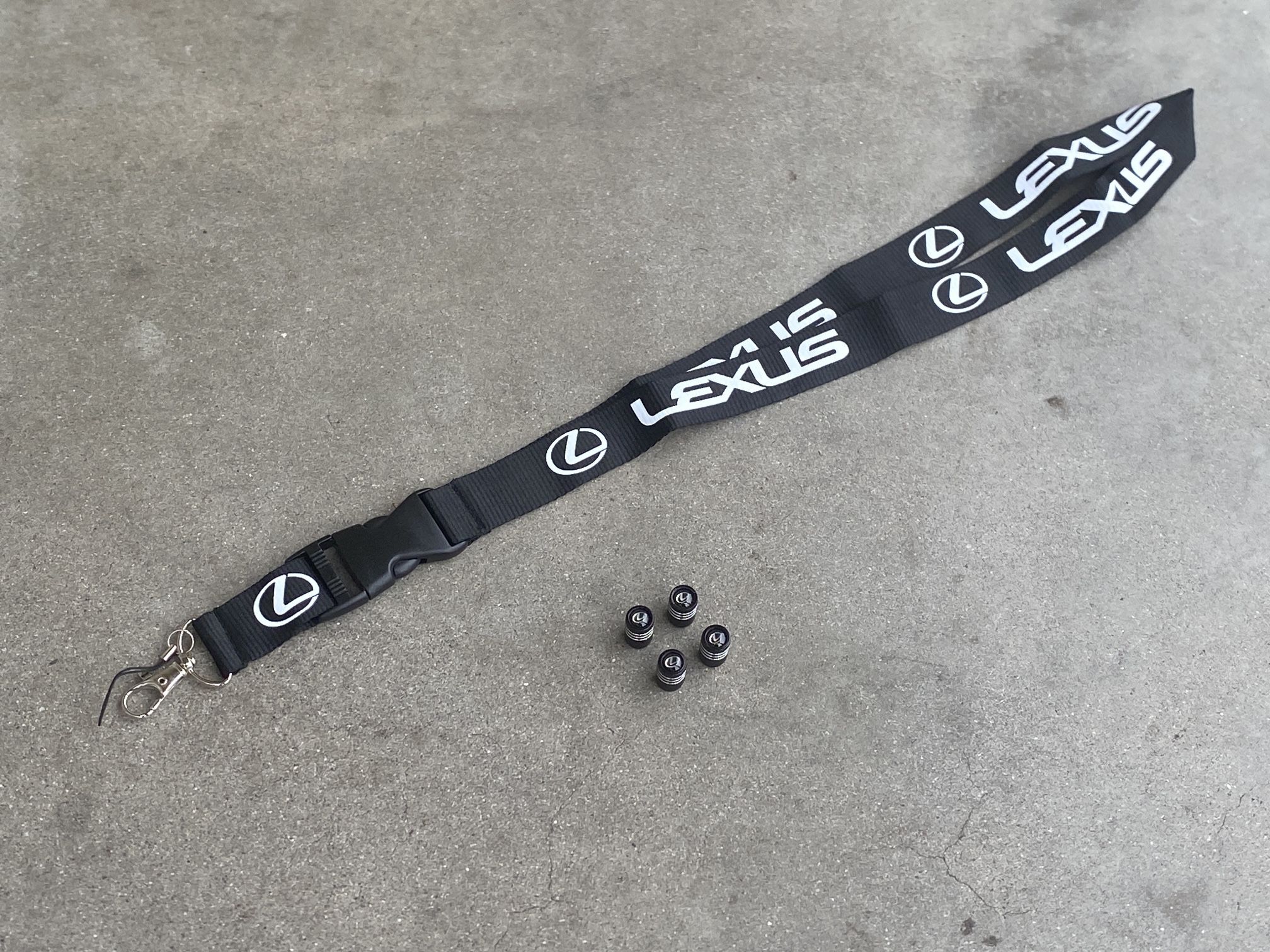 LEXUS LANYARD KEYCHAIN AND VALVE STEM CAPS COMBO $15