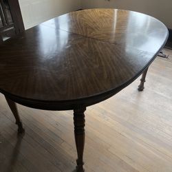 Solid Heavy Dining Table Oak Legs With Extension 