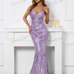 Mermaid Hem Sequin Cami Party Dress