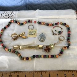 Wooden Beaded Vintage Necklace & Miscellaneous 