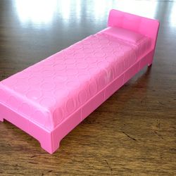 Pink Doll Bed with Quilted Detail - 12”