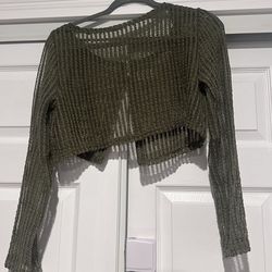 NEW (2) Green & White Cardigans from ETSY