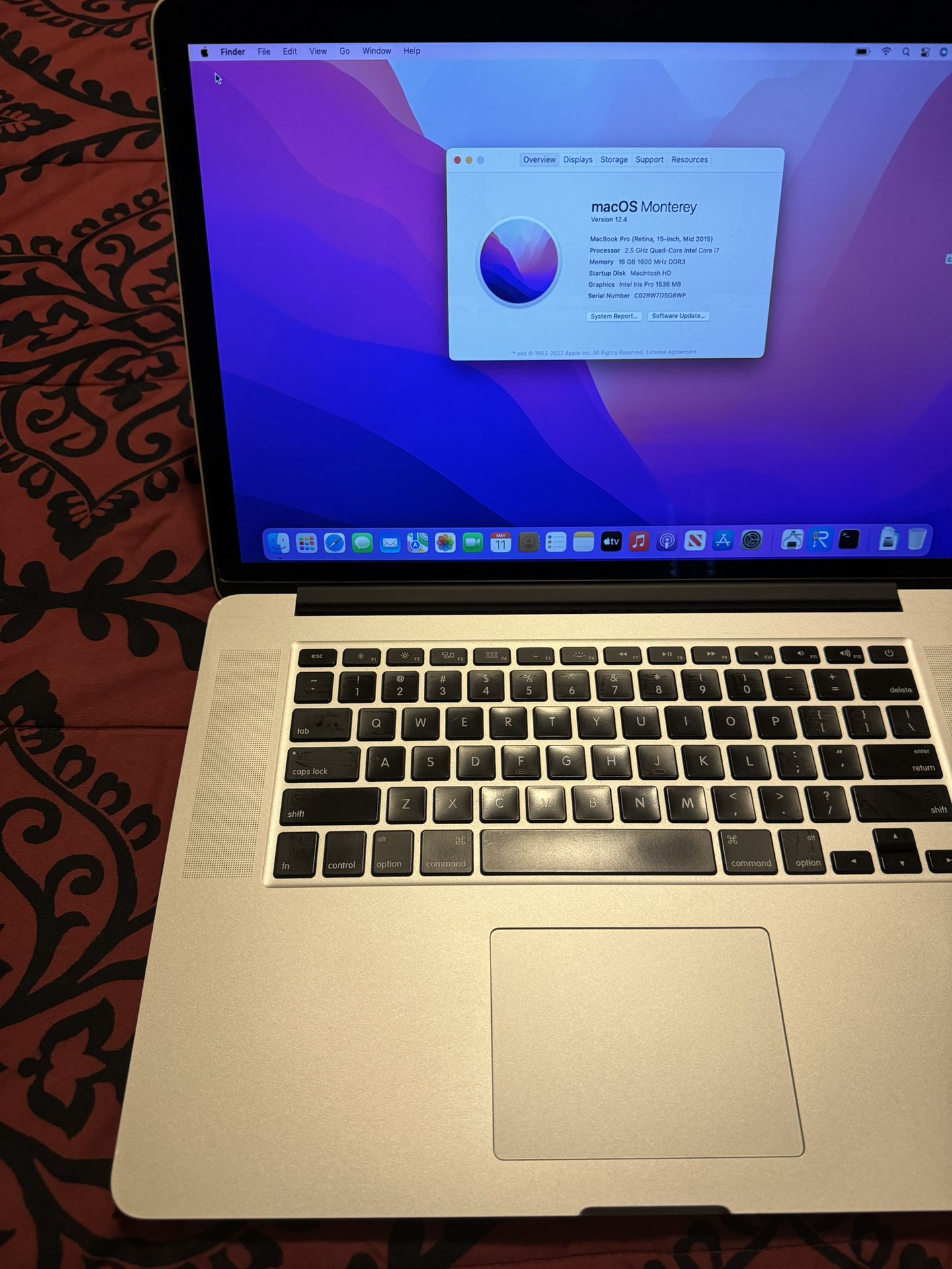 MacBook Pro 2015 (15-inch) i7, No Scratches, No Dents/Dings…Excellent Condition, Ready to Go!!!
