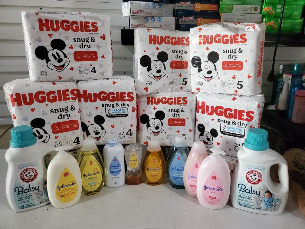 Huggies Diaper Baby Bundle 17 Pcs Size 1 To 6