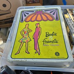 vintage 1965 Barbie & Francie Doll Trunk manufactured by Mattel.