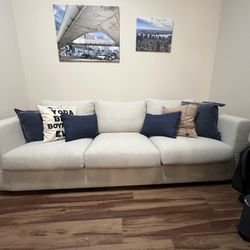 Beige IKEA Finnala 3 Seat Sofa