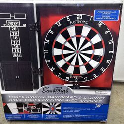 Brand New And Sealed Eastpoint Professional Dartboard And Cabinet
