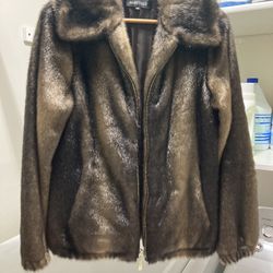 Ellen Tracy Faux Fur Jacket NEW XS