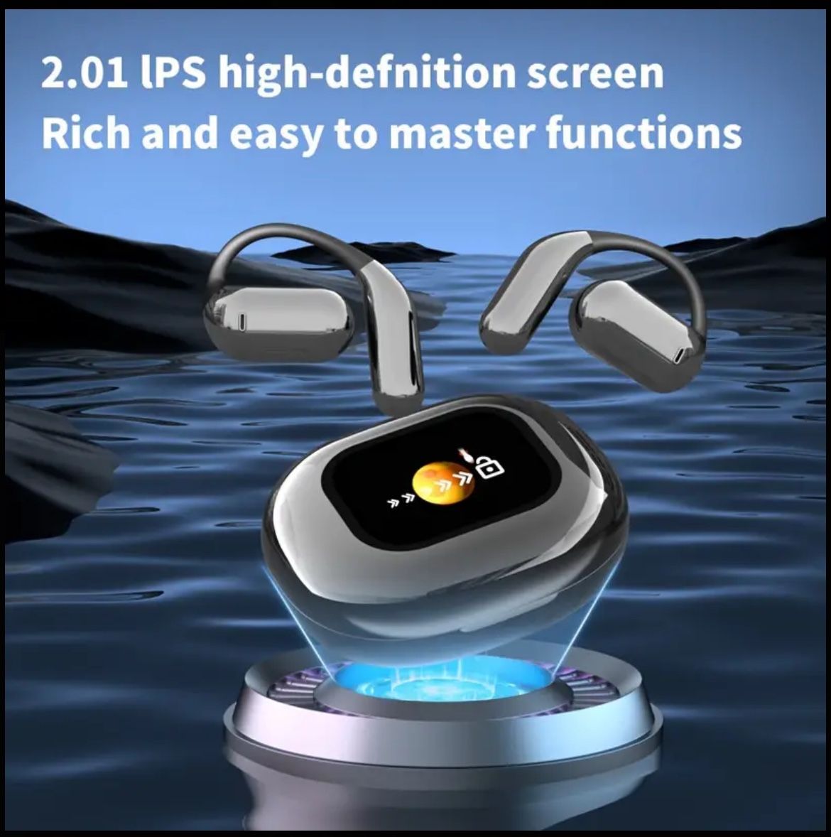 Call Noise Reduction Listen Touch Screen Control Earbuds, Wireless Headphones Bone Conduction Earphones, Headphones Dual Mic Call Earbud In