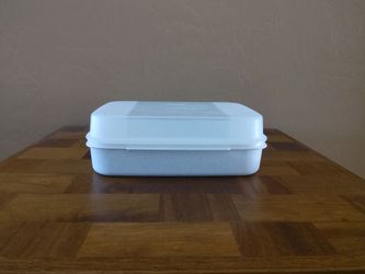 Tupperware Hinged Opening Lid Rectangular Storage Container
