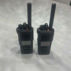 2 XPR 7550 Digital Walkie Talkies 