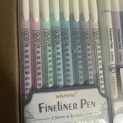 HANKU Colored Fineliner Pens (8-Color)
