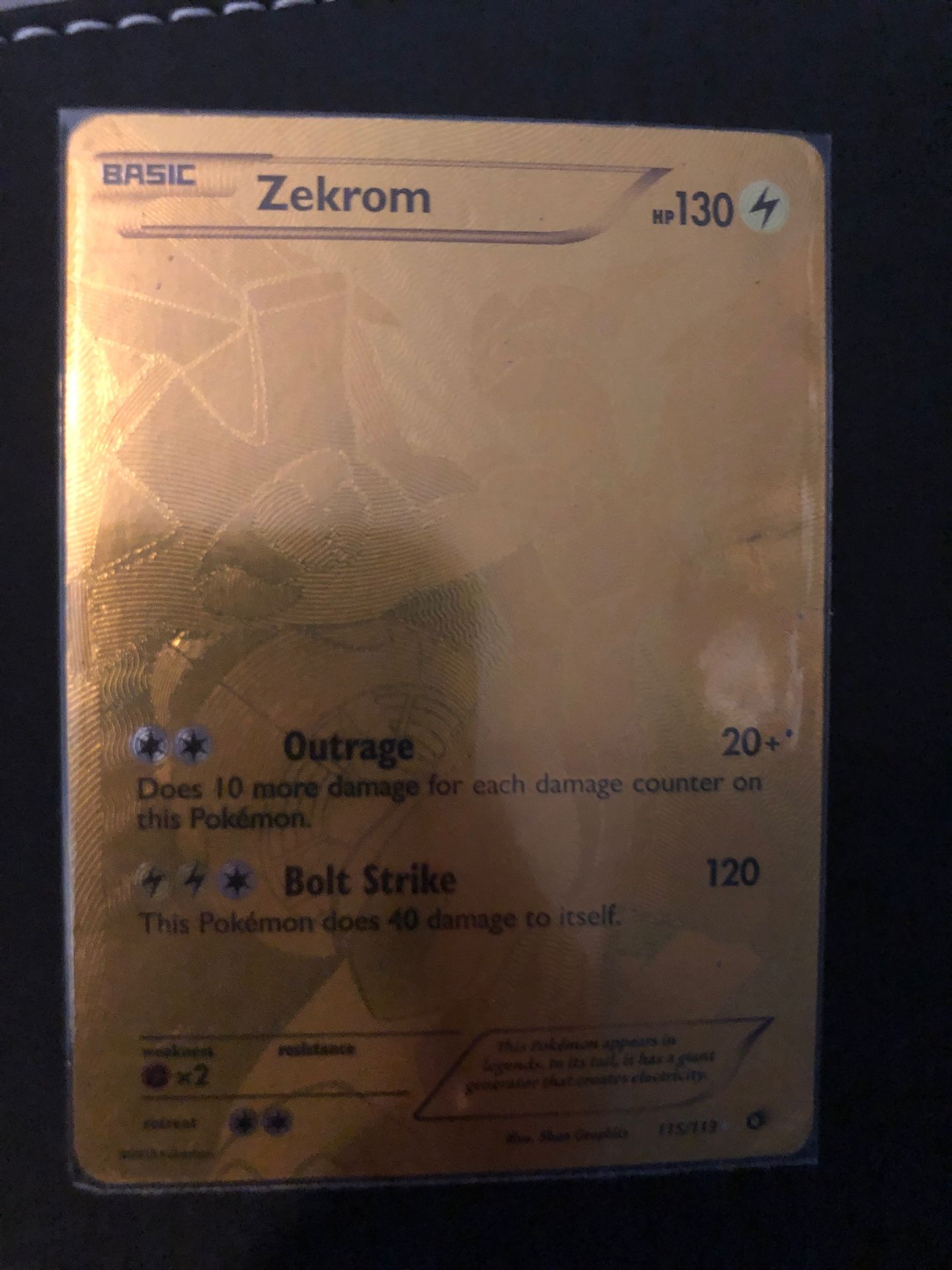 Zekrom Gold Card