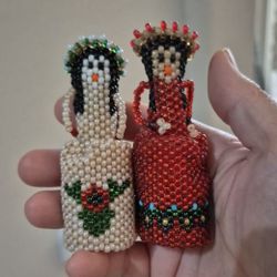 Vintage Beaded Native American Dolls 