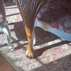 Walnut Dining Set Six Chairs And Dining Table