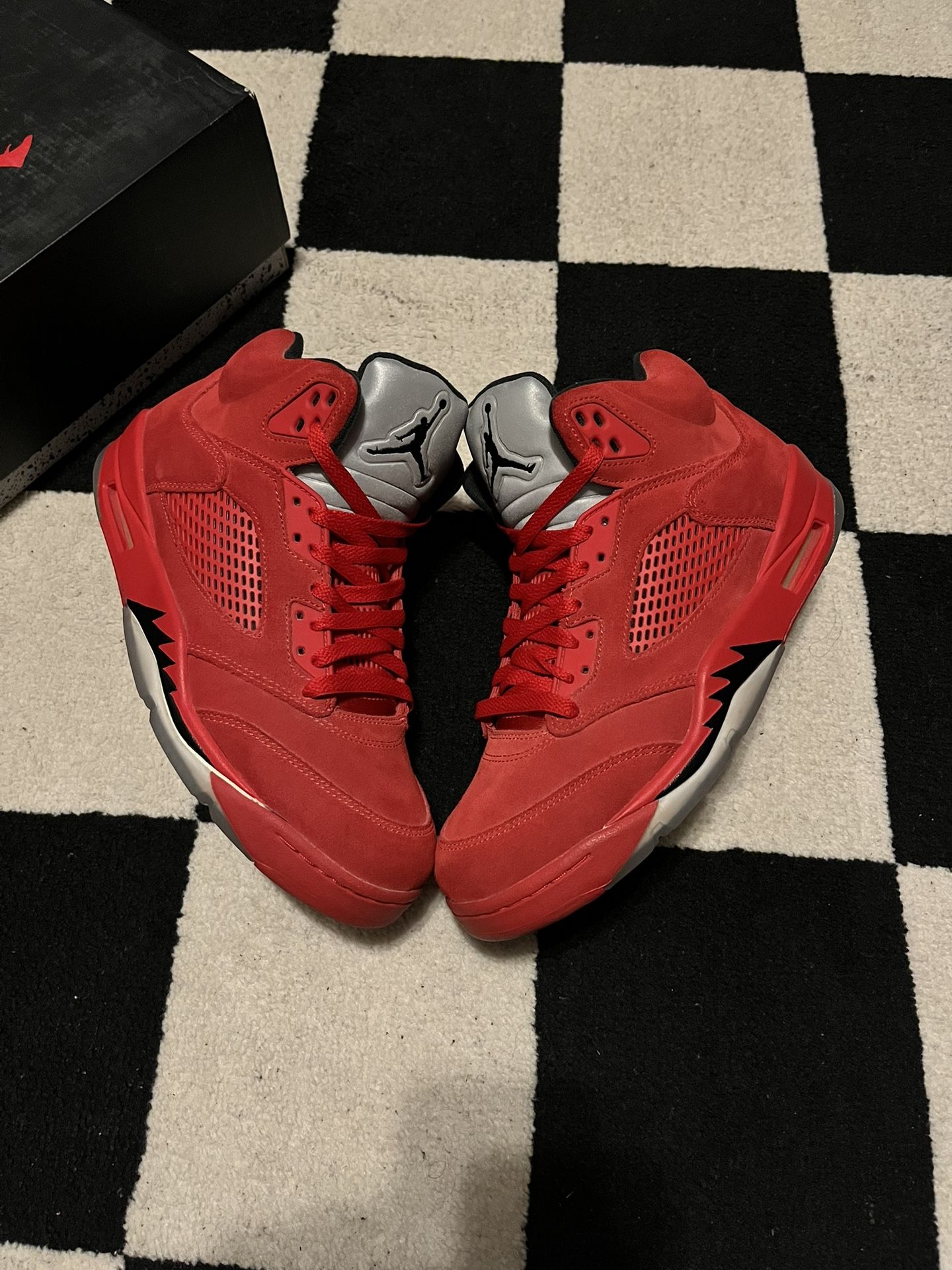Jordan 5 Red suede