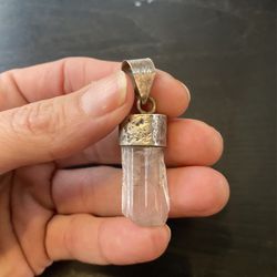 Danburite Sterling Silver pendant With Opal Thumbnail
