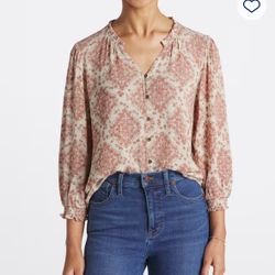 MASON & BELLE Tierra Smocked Sleeve Top Size Mediu