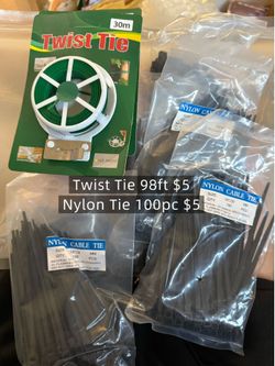 Twist Tie 98ft & Nylon Cable Tie 100PC