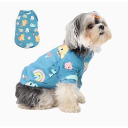 Plemonet Pet Dog Clothes Dog Sweatshirt Dog Cute Sweatshirt Dog Sweatshirt with Leash Hole Cat Sweatshirt Dog Fashion Dog Sweater Cartoon Style (Blu