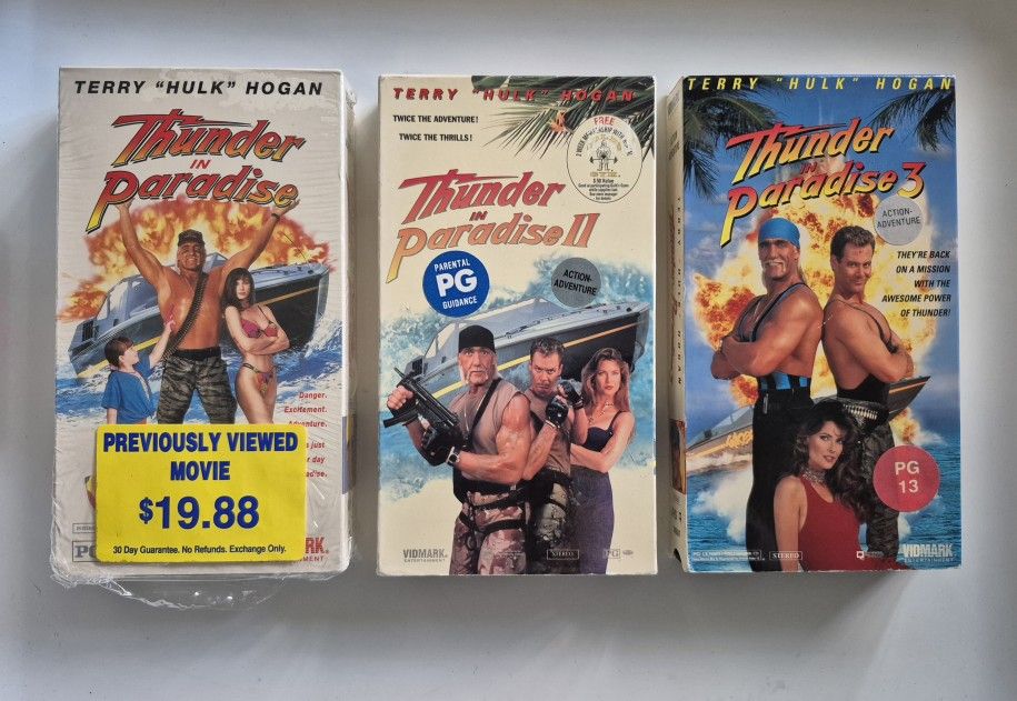 HULK HOGAN Thunder in Paradise 1, 2 & 3 VHS Lot