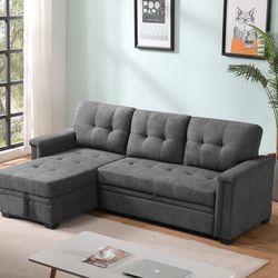 Brand New Sleeper Sectional Sofa with Storage / Sofa Cama Seccional con Almacenamiento Nuevo a Estrenar … Fast 🚚